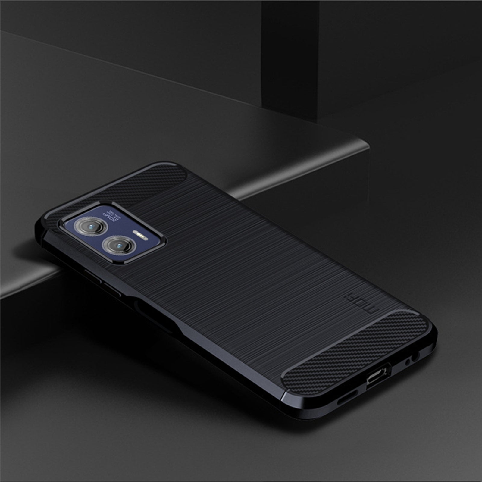 MOFI JK TPU Series-1 For Motorola Moto G73 5G Bump Proof Phone Cover Brushed Carbon Fiber Case TPU Shell MOFI JK TPU Series-1 For Motorola Moto G73 5G Bump Proof Phone Cover Brushed Carbon Fiber Case TPU Shell